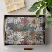 Goud Rood Wit Bloemen Tissuepapier (Geschenk)