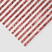 Goud Rood Wit Glitter Stripes Kerstmis Tissuepapier (Detail)