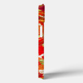 Goud Rood Wit Japans Kimono Bloemen Case-Mate iPhone Case (Achterkant / Rechts)