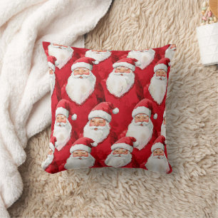 Goud Rood Wit Joviale Kerstman Kerstmis Kussen