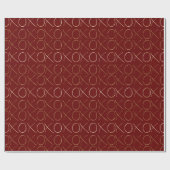 Goud Rood XOXO Cadeaupapier (Vlak)