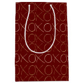 Goud Rood XOXO Medium Cadeauzakje (Voorkant)