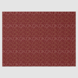 Goud Rood XOXO Tissuepapier