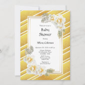 Goud Roos Baby shower Kaart (Voorkant)