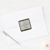 Goud Roos bloem watermerk Vierkante Sticker (Envelop)