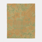 Goud & Roos Bloemen & Plaid Fleece Deken (Voorkant)