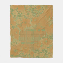 Goud & Roos Bloemen & Plaid Fleece Deken