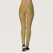 Goud & Roos Bloemen & Plaid Leggings (Achterkant)