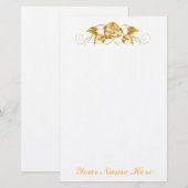 Goud Roos Briefpapier (Voorkant / Achterkant)