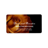 Goud Roos bruiloft A002 Etiket (Voorkant)