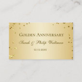 Goud Roos Confetti Place Card Plaatskaartje (Achterkant)