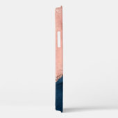 Goud Roos en marineblauw - Agate Waterverf - Case-Mate iPhone Case (Achterkant / Rechts)