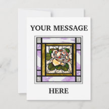 Goud Roos Glas in lood Art Deco Gepersonaliseerd