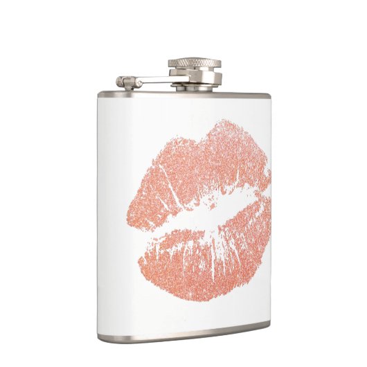 Goud Roos Goud Lips Aangepaste kolf Heupfles (Rechts)