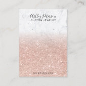 Goud roos goudglitterjuwelen voor sierdoeleinden visitekaartje (Voorkant)