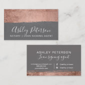 Goud roos goudpenseelpenseelstreek met notarischro visitekaartje (Voorkant / Achterkant)