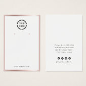 Goud roos grens douanegerelateerd logo beeldscherm visitekaartje (Voorkant /achterkant)