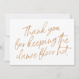 Goud Roos Hand Lettered "Thank you" DJ, Muzikant Bedankkaart