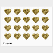 Goud roos hart sticker (Vel)
