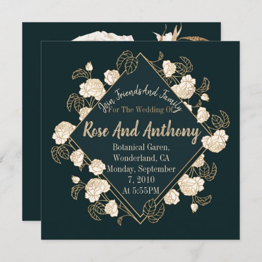 Goud Roos Kaart (Voorkant / Achterkant)