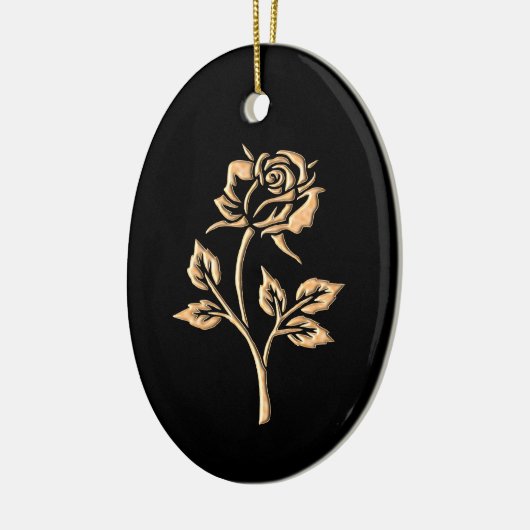 Goud Roos Keramisch Ornament (Links)