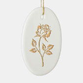 Goud Roos Keramisch Ornament (Rechts)