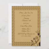 Goud Roos Lijst Floral Design Party Kaart (Voorkant)
