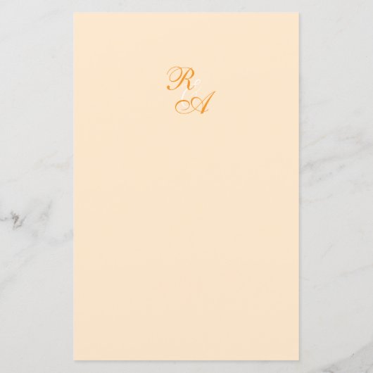 Goud Roos lint Monogram bruiloft (Achterkant)