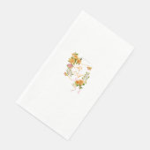 Goud Roos lint Monogram bruiloft Servet (Hoek)