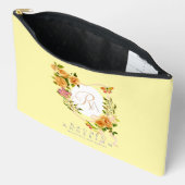 Goud Roos Lint Monogram Cream Print Cut Naaizak Etui (Open)