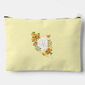 Goud Roos Lint Monogram Cream Print Cut Naaizak Etui (Achterkant)