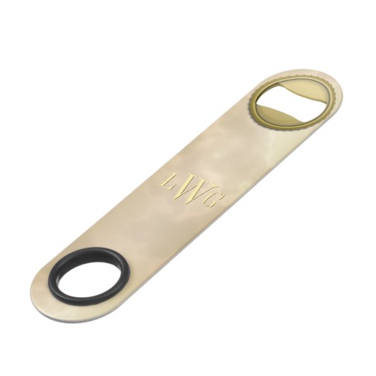 Goud Roos marmer en Pet Speed Flessenopener (Voorkant Gekanteld)