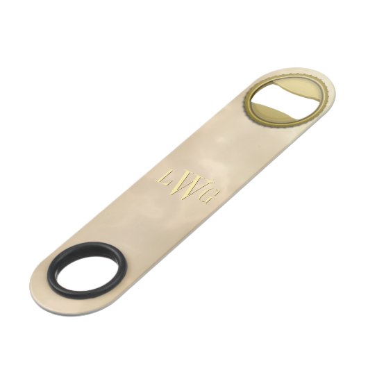 Goud Roos marmer en Pet  Speed Flessenopener (Achterkant Gekanteld)