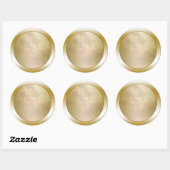 Goud Roos Marmer Rond Ronde Sticker (Vel)