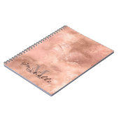 Goud Roos metallische textuur - legant Notitieboek (Linkerzijde)