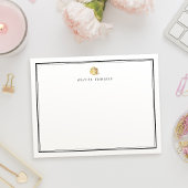 Goud roos minimalistisch gepersonaliseerd briefpap notitiekaartje