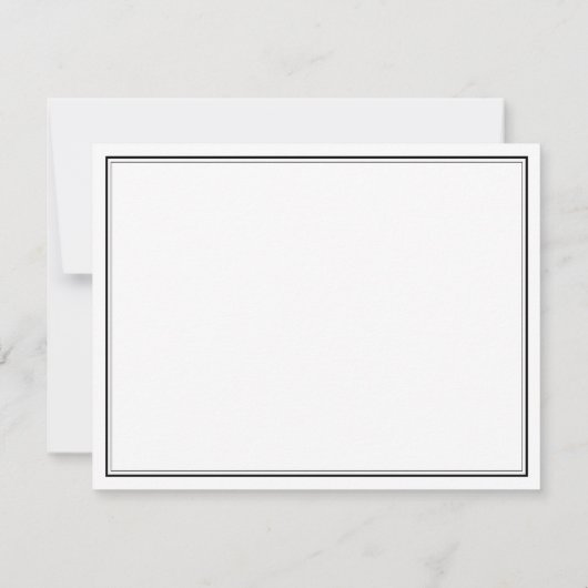 Goud roos minimalistisch gepersonaliseerd briefpap notitiekaartje (Achterkant)