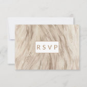 Goud Roos Monstera Palm Tropische Oase Bruiloft RSVP Kaartje (Achterkant)