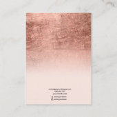 Goud roos-sierjuwelen, wit visitekaartje (Achterkant)