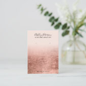 Goud roos-sierjuwelen, wit visitekaartje (Staand voorkant)