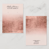 Goud roos-sierjuwelen, wit visitekaartje (Voorkant / Achterkant)