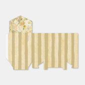 Goud Roos Stripe Floral Favor Box Bedankdoosjes (Uitgevouwen)