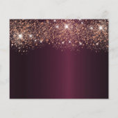 Goud roos van Quinceanera burgundy Flyer (Achterkant)