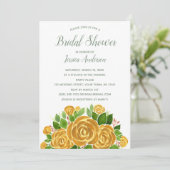 Goud Roos Vrijgezellenfeest Kaart (Staand voorkant)