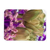 Goud Roos W/Paars N Roze Fridge Magnet Magneet (Horizontaal)