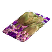 Goud Roos W/Paars N Roze Fridge Magnet Magneet (Linkerzijde)