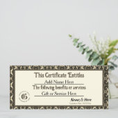 Goud Royalty-cadeaubon (Staand voorkant)