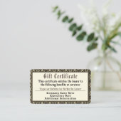 Goud Royalty-cadeaubon Visitekaartje (Staand voorkant)