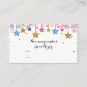 Goud roze blauw rimpel Hoeveel Snoepjes in de pot Informatiekaartje (Voorkant)