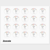 Goud roze blauw twinkle twinkle Dank u Sticker (Vel)